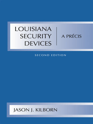 cover image of Louisiana Security Devices, A Precis